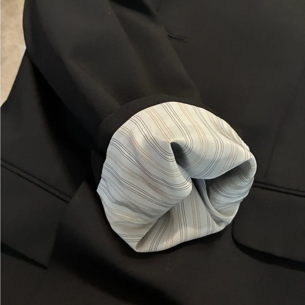 Calvin Klein Classic Black Men's Blazer Single breasted 100% New Wool Size 42L